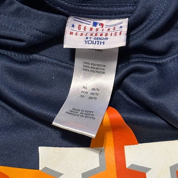 Houston Astros Blue Hoodie Size XS 6/7 - Picture 3 of 3